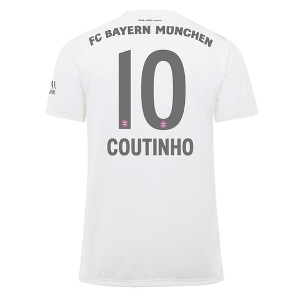 Camiseta Bayern Munich NO.10 Coutinho Segunda equipación 2019-2020 Blanco